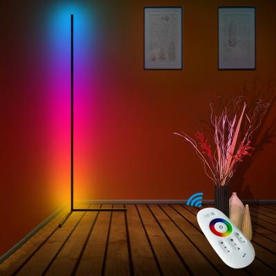 China Modern Drop Shipping Indoor Modern RGB LED Wall Corner Floor Lamp APP With Remote Control For Home Decoration for sale