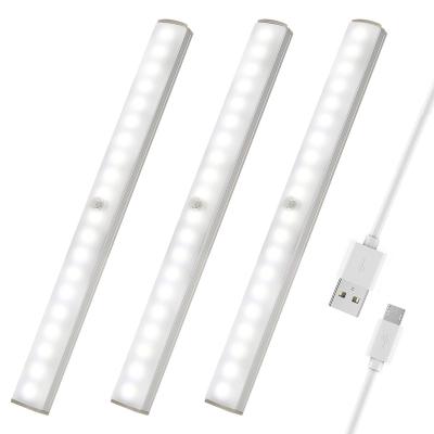 China Modern 12LED Aluminum Under Cabinet Motion Sensor Powered Battery Operated LED Closets Night Lights for sale