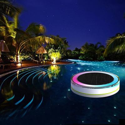 China Outdoor IP68 Waterproof RGB Controlle Amphibious Swimming Pool Floating Solar Led Light Lamp Swimming Pool Bathing Light for sale