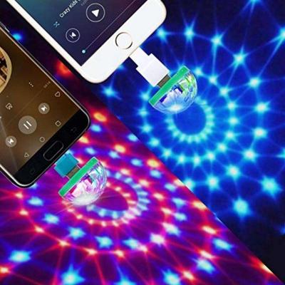 China Remote Control DJ Stage Lighting Rotating Disco Light USB Mini Stage Hanging Laser Led Disco Light For House Party for sale