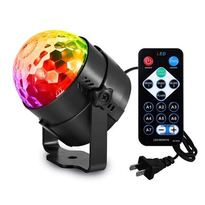 China Stage Factory RGB DJ Mini Party Light Magic Multi Colorful Rotating Sound Activated Led Disco Ball With CE for sale