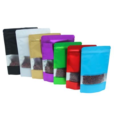 China Custom Wholesale Recyclable Transparent Tea Coffee Window Aluminum Foil Packaging Moisture Proof Bag for sale