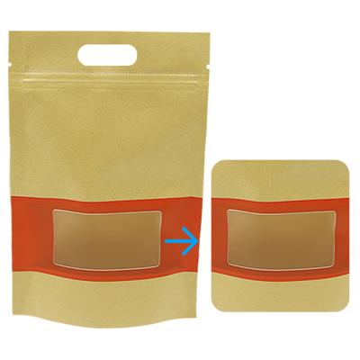 China Recyclable Custom Portable Compostable Kraft Paper CPP Bag Food Packaging Cornstarch Zipper Lock Food Packaging Bag for sale