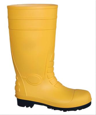 China Hot Selling 2022 Steel Toe PVC Stick Up Boots Rain Boots With Steel Toe Steel Plate for sale