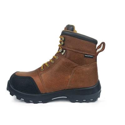 China Toe Brand Steel Toe Cow Labor Safety Men's Leather Steel Shoe ESD Construction Safety Work Shoe Protective Boot for sale