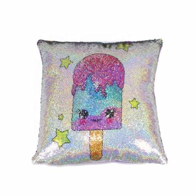 China Anti Static Small Size Custom Throw Pillow Covers Sublimation Sequin Pillow Cases for sale