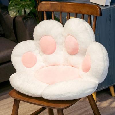 China Handsome & plush cat plush toy custom made super soft comfortable cute kawaii paw rest plush chair cushion animal for sale