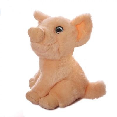 China Pink Plush Toys Realistic Cute Pig Piglet Kids Realistic Big Eyed Lifelike Feeding Animal Educational Gifts Stuffed Toy Plush Pig for sale