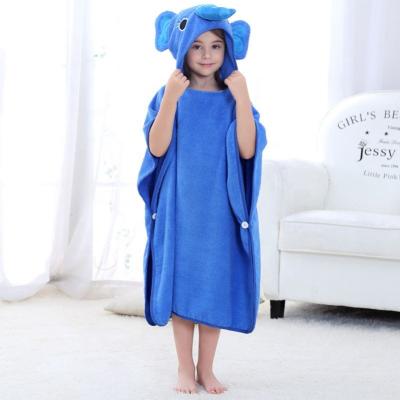 China Child Safe Hooded Beach Towel Ponchos Bath For Kids Hooded Baby Kids Bath Towel for sale