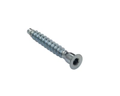 China 1018 Steel Made in China White Galvanized Deep Hole Furniture Screw Wood Hex Screw Confirmate Screw 5x50 for sale