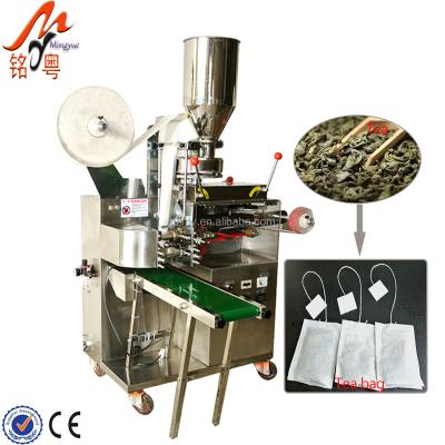 China Automatic Vertical Small Food Bag Small Tea Bag Filter Paper Tea Powder Sachet Pouch Packing Machine With Yarn Tag for sale