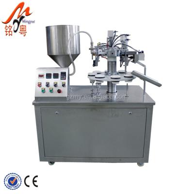 China Semi Automatic Food Cosmetic Ointment Paste Gel Toothpaste Liquid Cream Filler Sealing Plastic Soft Tube Filling Machine for sale