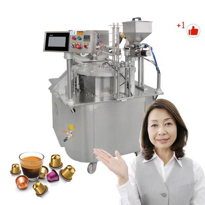 China Rotary nespresso coffee capsule filling sealing machine compatibility Rotary type nespresso coffee capsule filling sealing machine and compatibility for sale