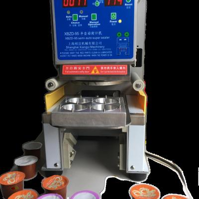 China Beverage Factory semi automatic k-cup coffee  capsule sealing machine for sale