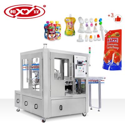 China APPAREL spout pouch filling machine for jelly/automatic rotary pouch capping machine for sale