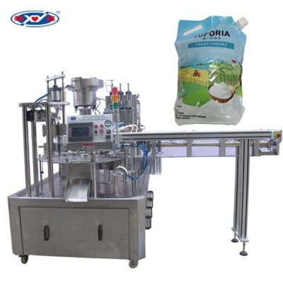 China APPAREL 2 head stand up pouch filling capping machine for sale