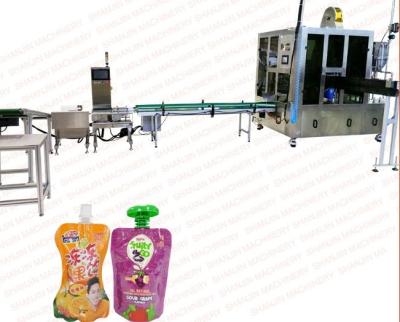 China APPAREL stand up pouch filling capping machine/juice pouch bag packing filling machine for sale