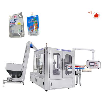 China Beverage Rotation type liquid filling machine for packing suck jelly in Doypack or standing bag with spout ans screw for sale