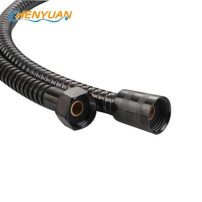 China Modern Black Spray Painted 304 Stainless Steel Shower Hose Manufacturer Good Quality Shower Hose for sale