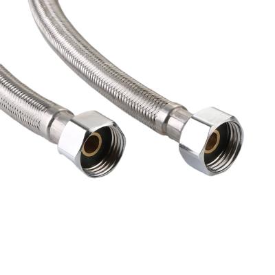 China Modern 304 Stainless Steel Braided Double Nut Hose F1/2*F1/2 Tubing Hose for sale