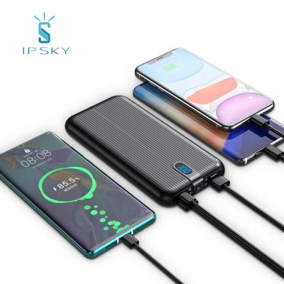 China Fast Charging Support IPSKY 20000 Portable USB Smart Mobile Power Bank 20000mah For iPhone 11for Samsungs 20 for sale