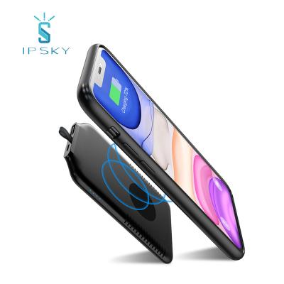 China Wireless Power Bank with IPSKY New Design Magnetic Kickstand Mobile Phone Portable Powerbank 4000 Mah Charger Qi Wireless Power Bank for iphone 12 for sale