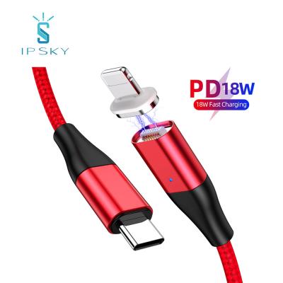 China MP3/MP4 Player IPSKY 360 Degree Rotation IPSKY Charger 3A Super Fast Charging Magnetic Charging Cable For iPhone for sale