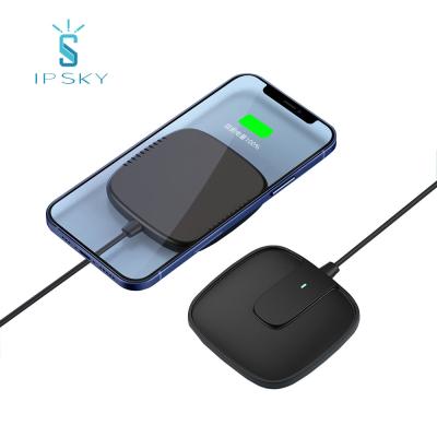 China Connectable and Slim Small Body for 15W Fast Charging IPSKY Portable Wireless Charger Qi Receiver Fast Charging Pad Compatible for All Qi Standard Devices for sale