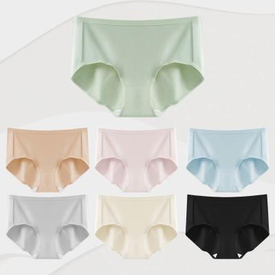 China Culotte Bragas Cotton Briefs Breathable Silk Lightweight Solid Seamless Panties Modal Soft Underwear for sale