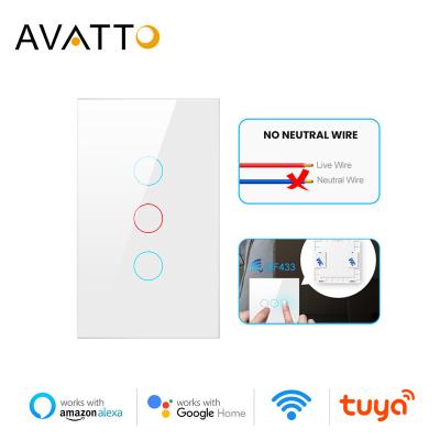 China Flame Retardant ABS Tuya WiFi Wall Switch Voice Control Touch Sensor LED Wireless Alexa Google Home Home Life Smart Room Remote Lamp Switches for sale