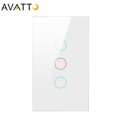 China US Tuya Smart switch touch ABS flame retardant wifi light standard wall switches 1/2/3/4 strip lamp light switches smart switch for smart home for sale