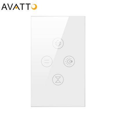 China AVATTO 10A US/AU Tuya Wifi Home Standard Smart Home Curtain Light Key Blind Key Wall Switch For Electric Roller Shutter Curtain Motor for sale