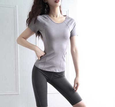 China New Arrival Women's Gym Workout Yoga Exercise Breathable T-Shirt Women's Functional Soft Quick Dry Cool Tops For Women for sale