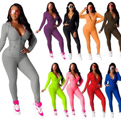 China Wholesale Breathable Long Sleeve Hooded Sportswear Jogging Suits Women Fish Scale Training Jogging Wear Tracksuits 2 Piece Set For Women for sale