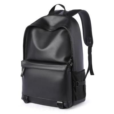 China FashionTeenager School Bag PU Backpack Business Laptop Waterproof Wholesale 15.6 Stylish Leather Backpack For Man Unisex Bags for sale