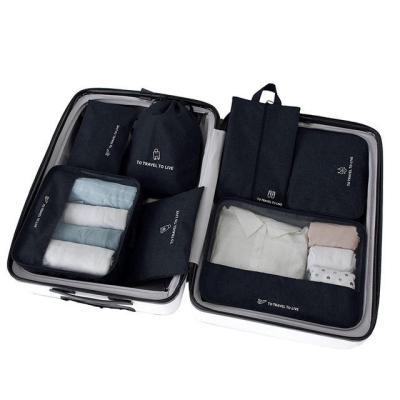 China Fashion Hot 7 in 1 Travel Organizer Bag Set Lightweight Organizer Travel Luggage Bags 7 Pcs Packing Cubes Travel Bag Set for sale