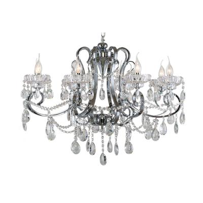 China Modern Living Room Bedroom Lighting Romantic Modern Minimalist Glass Crystal Chandelier for sale