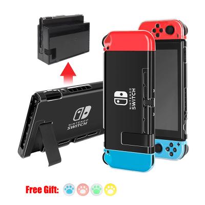 China Ultra Slim Crystal Transparent Protective Dockable Shockproof Ultra Thin Dustproof Accessories Case Back Cover Fit For Nintend Switch for sale