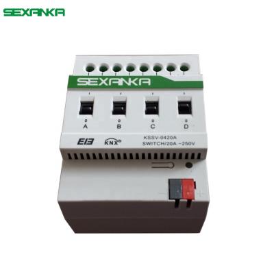 China Automation Control SEXANKA KNX EIB Smart Home Automation System Module Trigger Room Controller KNX 4 Way Smart Wall Switch Trigger for sale