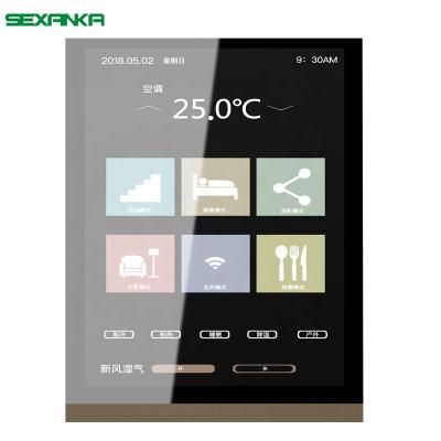 China 2019 smart touch screen 6 inch sexanka KNX touch screen glass smart home switch ZF-TS-02G for sale