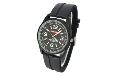 China Black 3ATM Quartz Sport Watch Silicone Strap Quartz Movement Watch For Student for sale