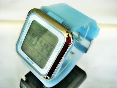 China Count Down Timer Plastic Quartz Digital Watch Women , PU Strap for sale