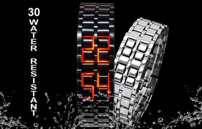 China Skmei Man Iron Samurai Lava LED Watch , LED Digital Wrist Watch for sale