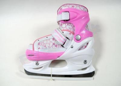 Chine Le patinage de glace réglable de l'enfant/du garçon chausse les patins de haut niveau bleus/de rose mode de glace à vendre