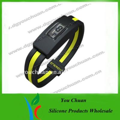 China De energie ionenhorloge van het maniersilicone voor de Mens, vrouwen, het horloge van siliconesporten Te koop