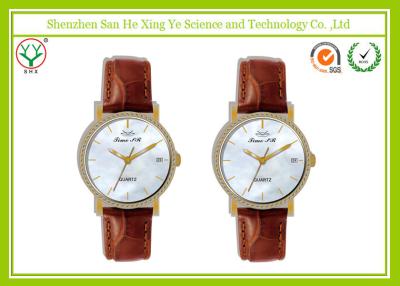 China Diamond Luxury Jelly Men Wrist Watch Japan Quartz Movt With Brown Strap for sale