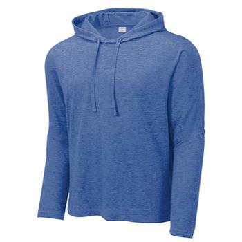 China Royal Heather 75/13/12 Men's Anti-Wrinkle Genuine Poly/Wicking Open Sleeve Hoodie Tri Blend Cotton/Rayon Cuffs and Long Edge Side Vents for sale