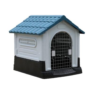 China Best Quality Large Outdoor Waterproof Dog House Windproof Luxury Plastic Pet Cages Dog Establishments Large Kennel Pet Cages for sale