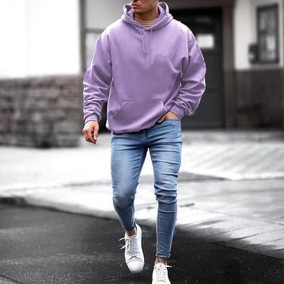 China Wholesale Anti-wrinkle Boy 380g Thick High Quality Men's Plain Hoodie Customized Oversized Men's Hoodies and Sweatshirts for sale