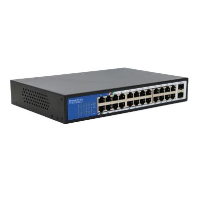 China New Model VLAN Support Ethernet Switch Competitive Price New Model Unmanaged 26 Port 10/100m Fiber Optic Switch For Router for sale